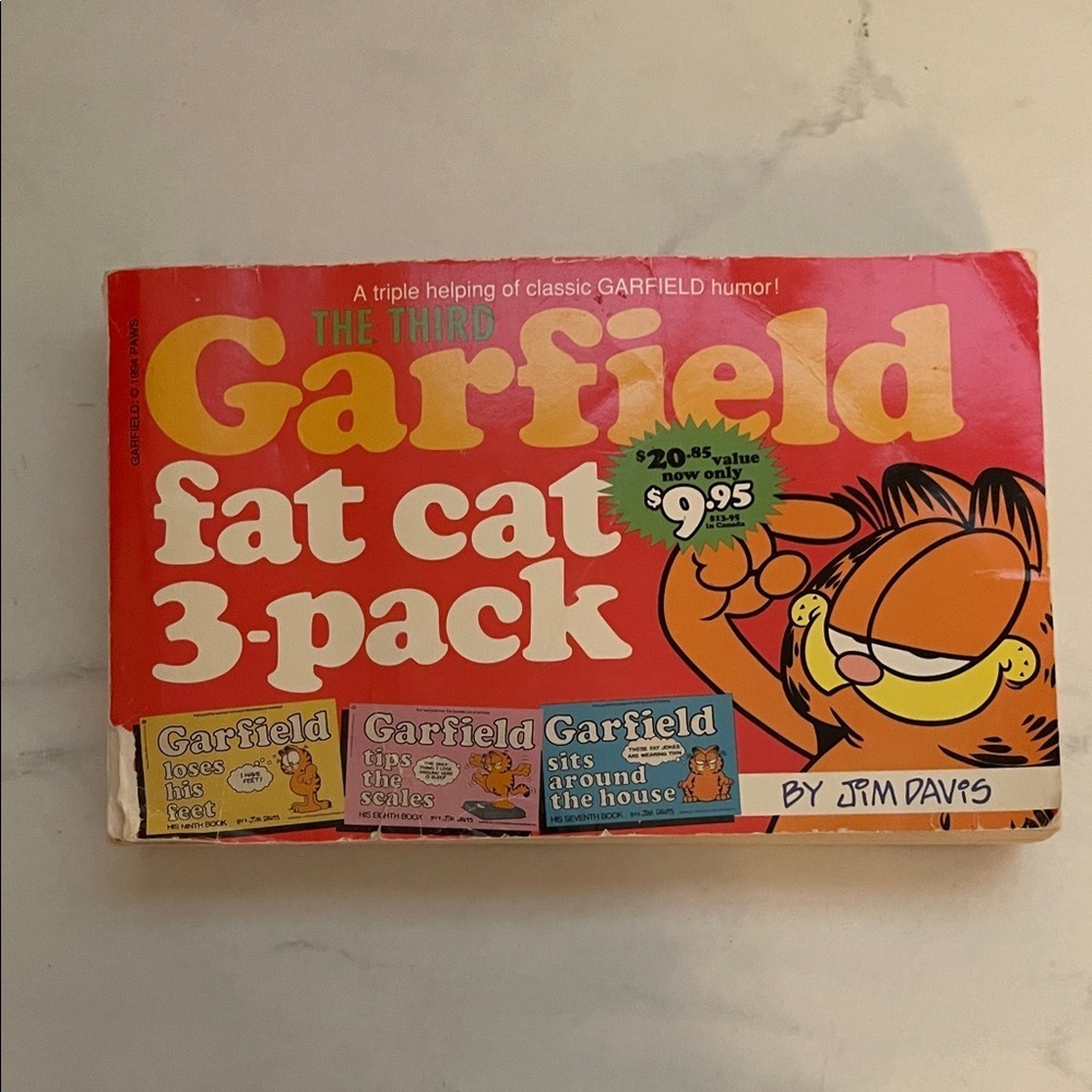 Fat Cat 3-Pack Book Set the third Garfield vintage book